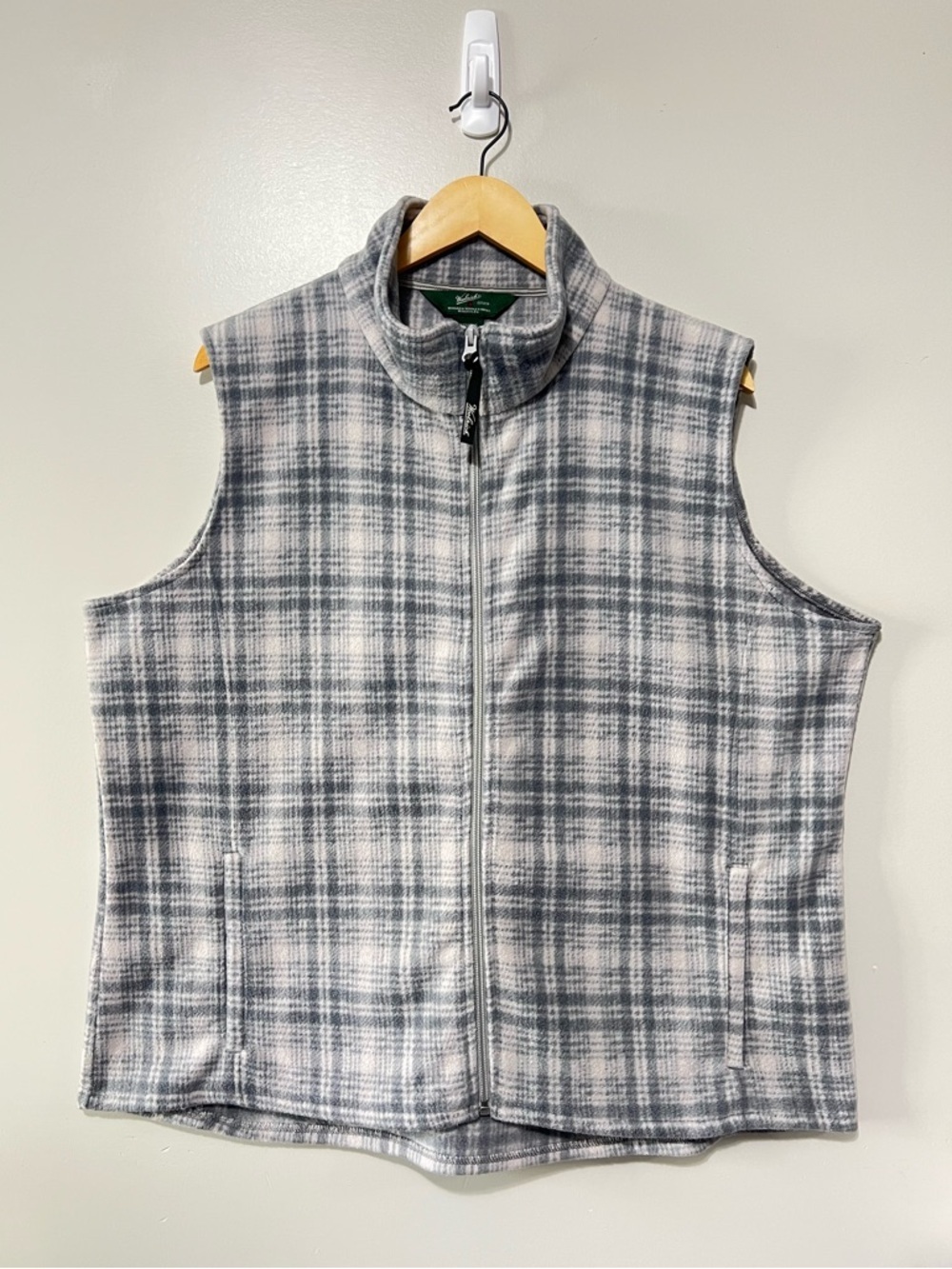 Woolrich Plaid Vest Size 2XL Plaid Grey Western Cottagecore Outdoors Fall 2026